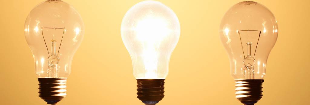Bulbs on orange background