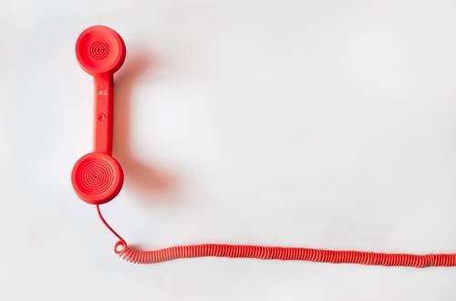 Roter Telefonhörer
