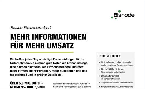Produktflyer Firmendatenbank