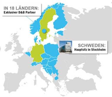 Standorte Bisnode in Europa